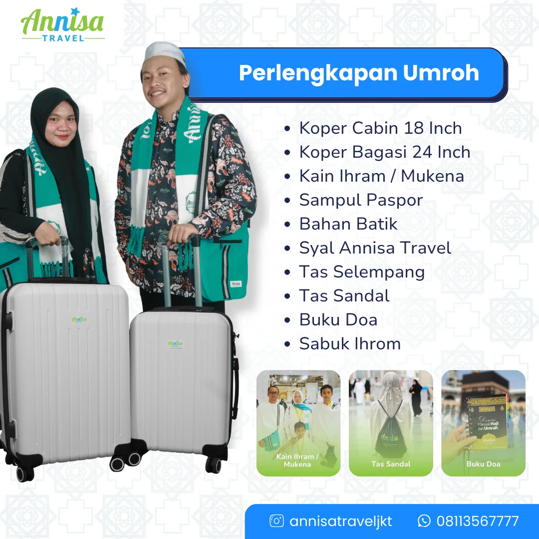 Perlengkapan umroh bagi jamaah Annisa Travel