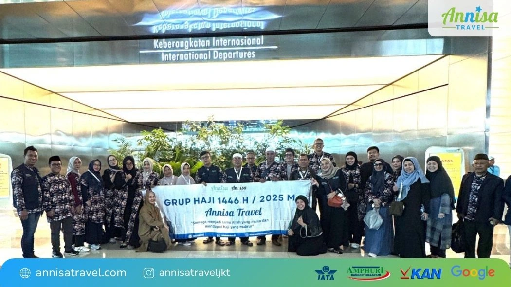 Foto jamaah haji 2025 sebelum keberangkatan ke Tanah Suci