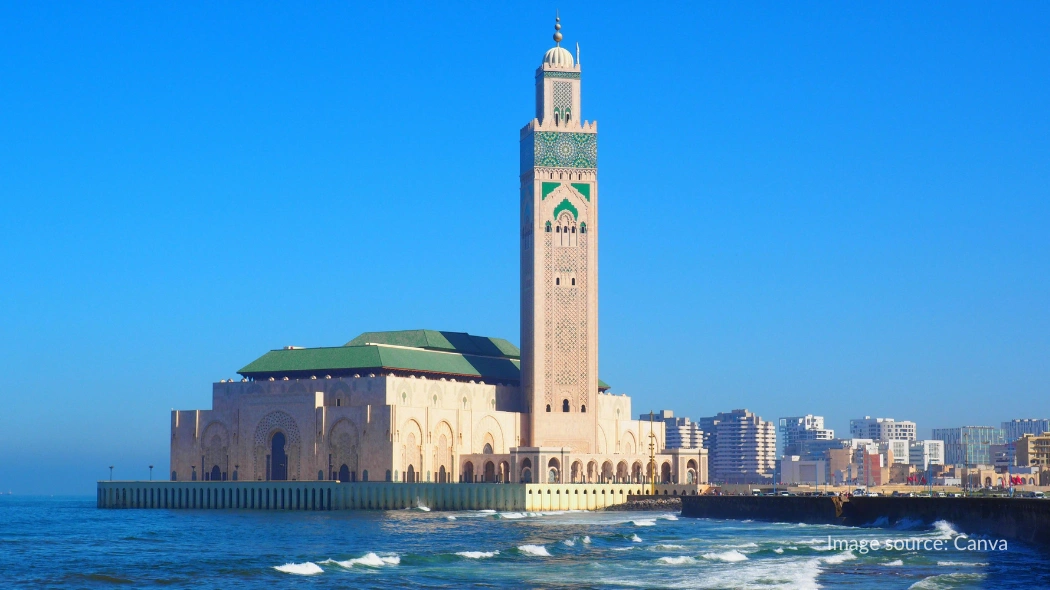 Masjid Hasan II di tepi Samudra Atlantik