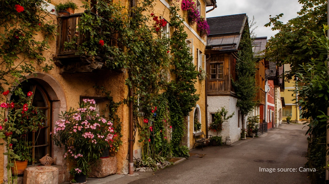Rumah-rumah penduduk lokal di Hallstatt