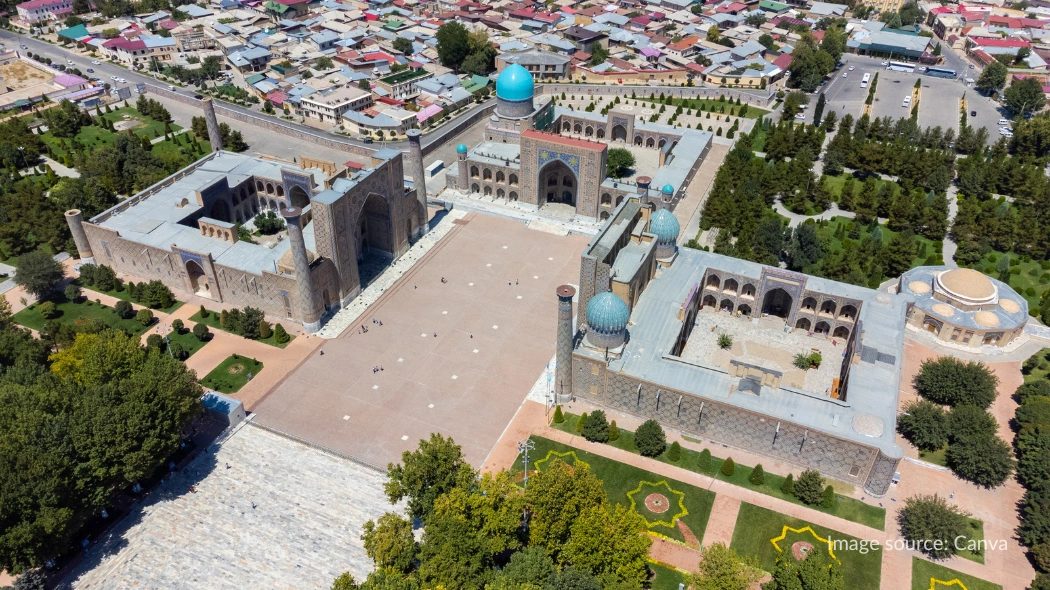 Aerial view Registan Square