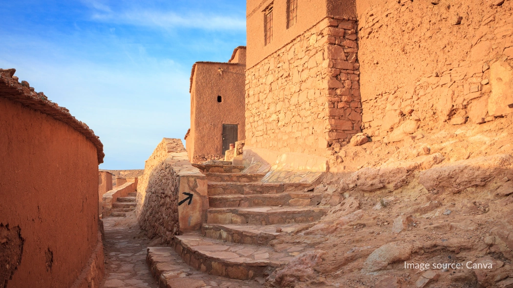 Gang atau lorong di permukiman masyarakat Berber