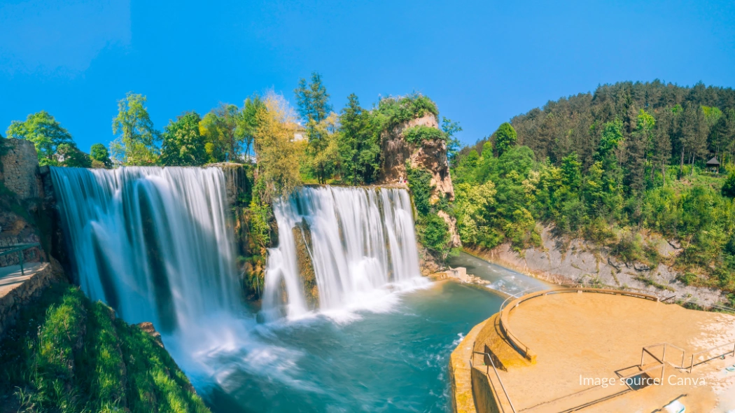 Pliva Waterfall di Jajce, Bosnia