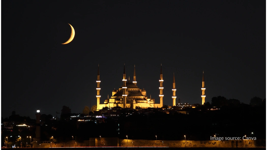 Suasana malam nifsu syaban di Blue Mosque Turki