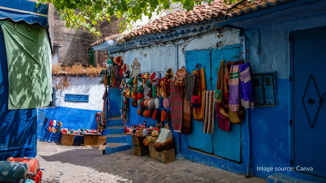 Toko souvenir di Medina Chefchaouen
