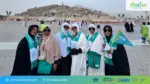 Jamaah wanita di Jabal Uhud saat umroh Rabiul Akhir