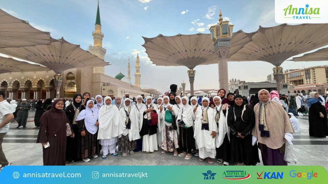 Jamaah umroh 1448 H di Masjid Nabawi
